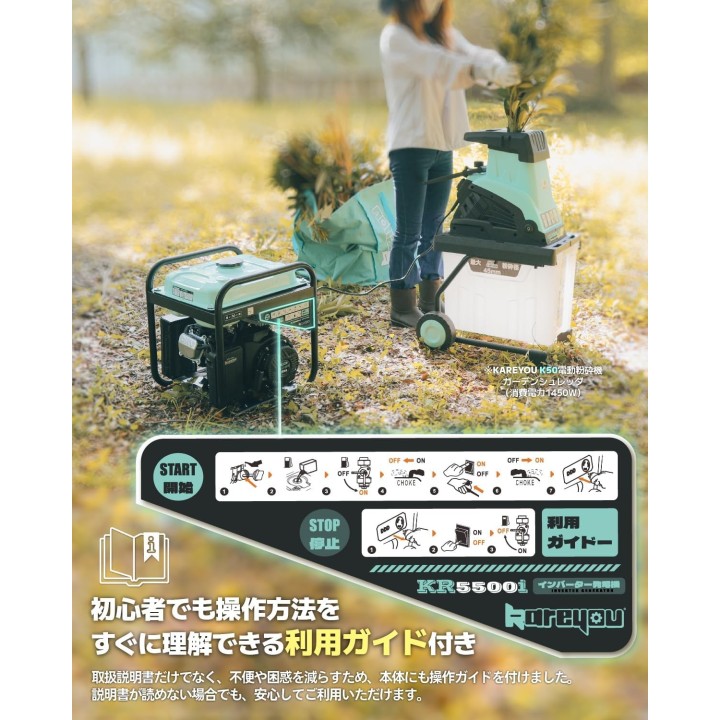 インバーター発電機 4.8kVA｜高性能ガソリン発電機レンタル【低騒音・正弦波・非常用電源】