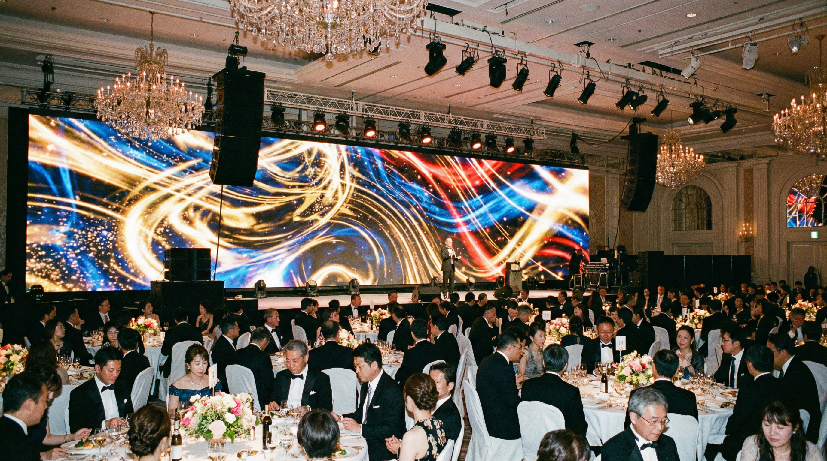 企業式典・パーティー向けLEDビジョンレンタル 福岡