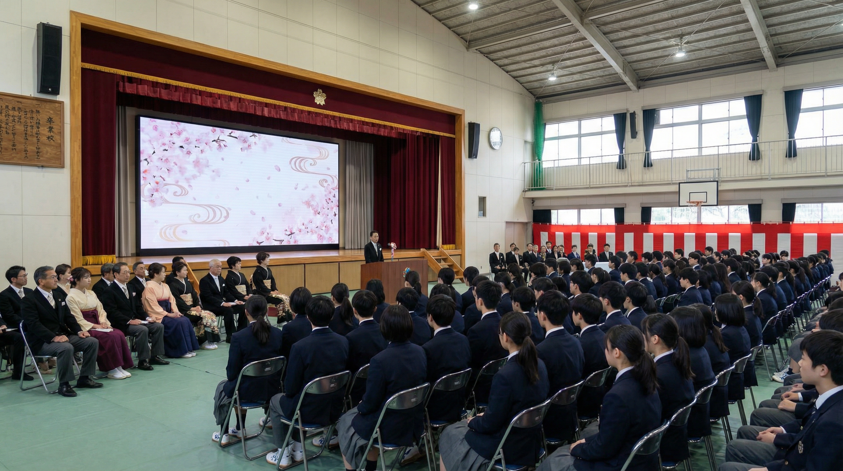 学校行事・卒業式向けLEDビジョンレンタル 福岡
