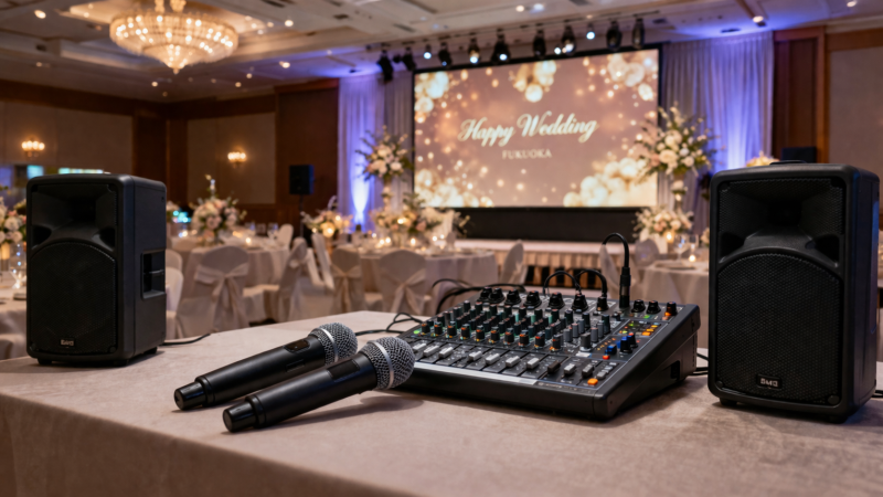 福岡での結婚式・セミナーに！ワイヤレスマイク＆簡易PAセットレンタルのすすめ