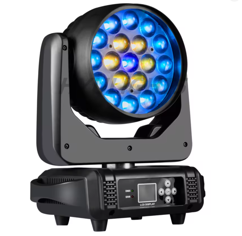 19 × 15 ワット RGBW 4in1 ビームウォッシュズームサークルコントロール LED ムービングヘッドライト 九州・福岡レンタル