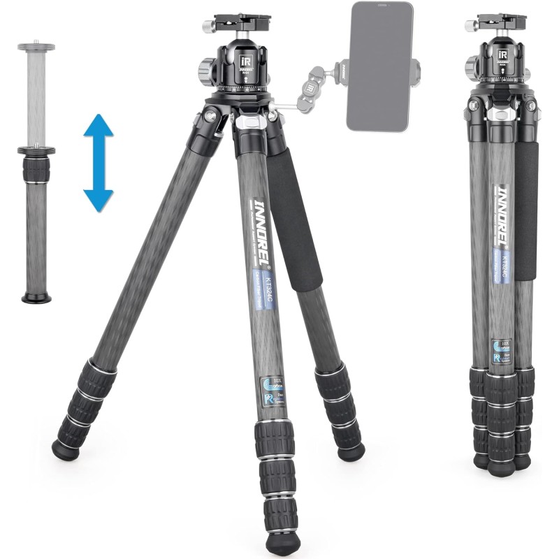 INNOREL カメラ 三脚 カーボン 一眼レフ三脚 25KG最大耐荷重 4段伸縮 18-189CM 九州・福岡レンタル
