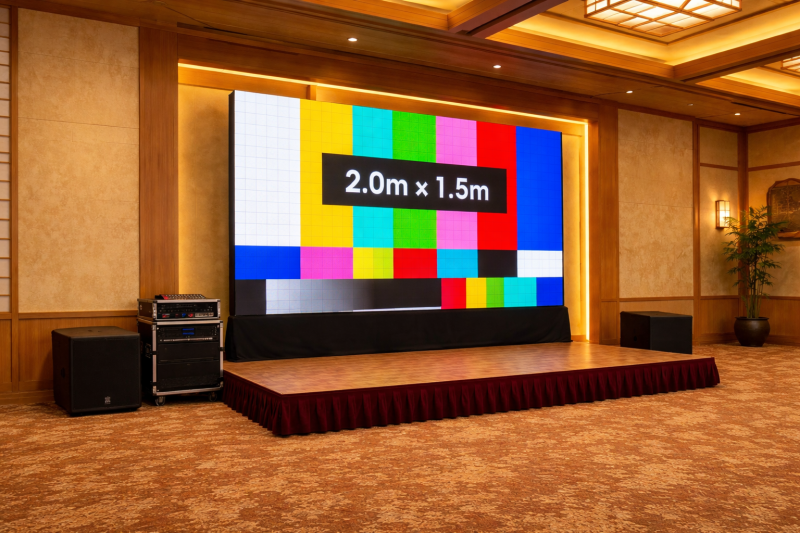 LEDビジョンスクリーンレンタル(2.0m×1.5m)セットレンタル 九州・福岡レンタル