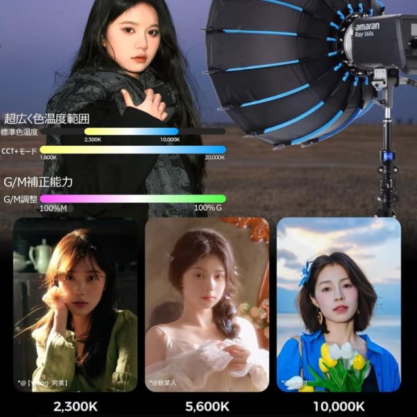 Aputure amaran Ray 300C RGB 300W RGB定常光ライト 九州・福岡レンタル 九州・福岡レンタル