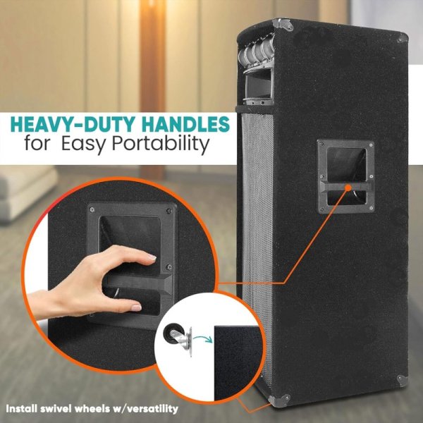 Pyle 最大出力1600W 定格出力800Wポータブル キャビネットPAスピーカー 九州・福岡レンタル