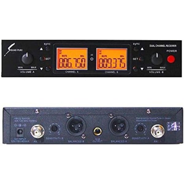 Soundpure（サウンドピュア）B帯 8022e黒ピンマイク２個＋ハーフサイズチューナーセット 九州・福岡レンタル