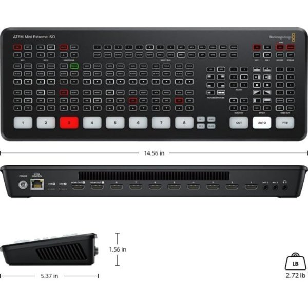 Blackmagic Design ブラックマジックデザイン ATEM Mini Extreme ISO ビデオスイッチャー 九州・福岡レンタル