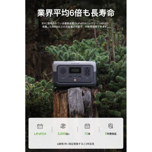 EcoFlow ポータブル電源 RIVER 2 256Wh容量 九州・福岡レンタル