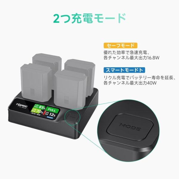 ACCSOON Toprig NP-FZ100 4チャンネルカメラバッテリー充電器 九州・福岡レンタル