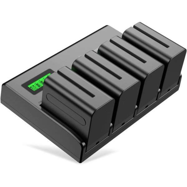 NP-F970互換バッテリー 4個+急速充電器セット 8800mAh リチウムイオン電池 九州・福岡レンタル