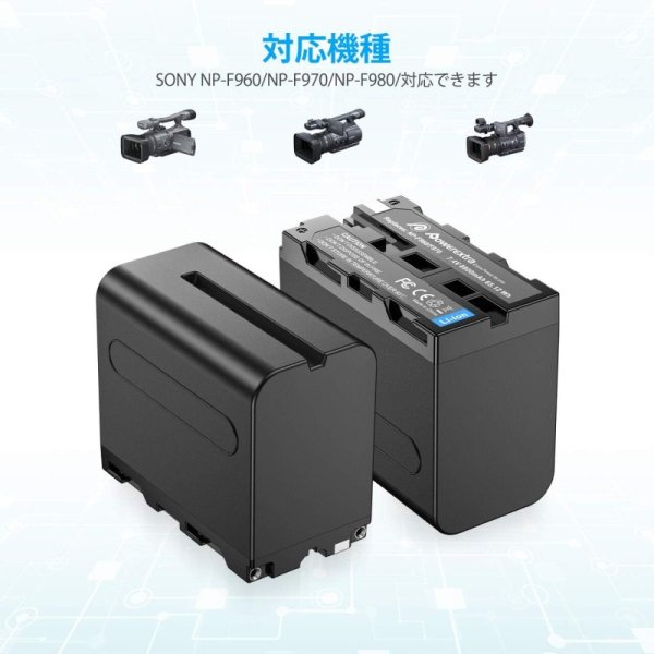 NP-F970互換バッテリー 4個+急速充電器セット 8800mAh リチウムイオン電池 九州・福岡レンタル