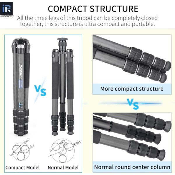 INNOREL カメラ 三脚 カーボン 一眼レフ三脚 25KG最大耐荷重 4段伸縮 18-189CM 九州・福岡レンタル