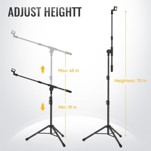 軽量マイクスタンド - 三脚式ブームアームスタンド 九州・福岡レンタル