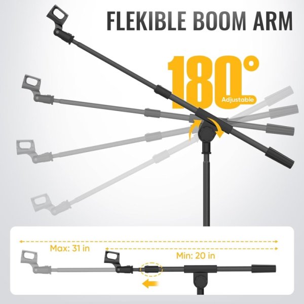 軽量マイクスタンド - 三脚式ブームアームスタンド 九州・福岡レンタル