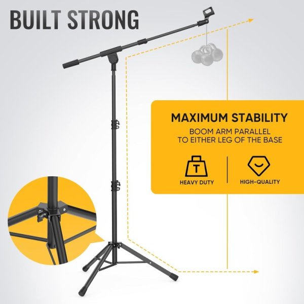 軽量マイクスタンド - 三脚式ブームアームスタンド 九州・福岡レンタル