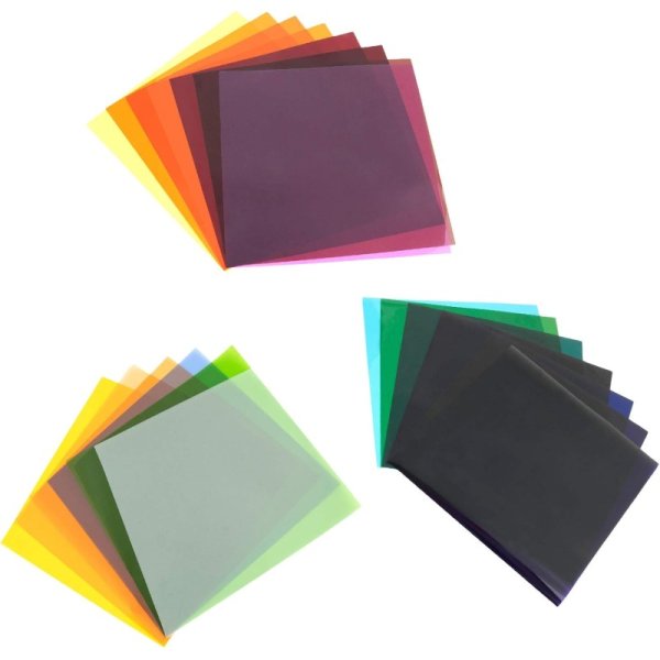 Selens カラーフィルター 25cmx25cm 照明用 ジェルカラーフィルター 半透明 色補正 20色セット 九州・福岡レンタル