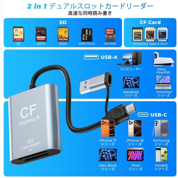 CFexpress Type A & SD カードリーダ 2 in 1 九州・福岡レンタル